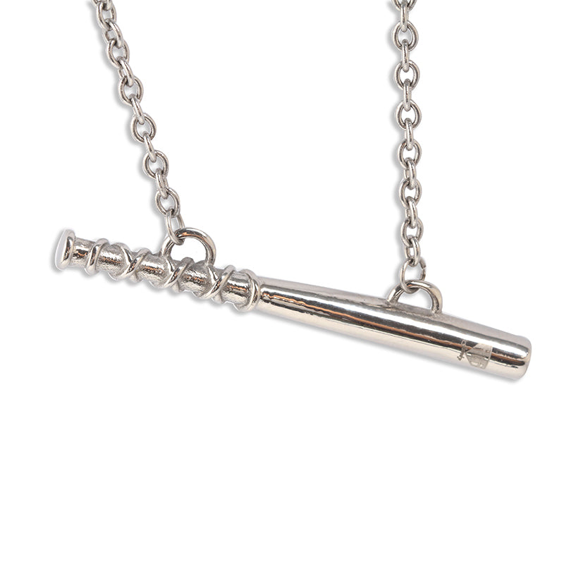 Stainless Bat Bar Necklace