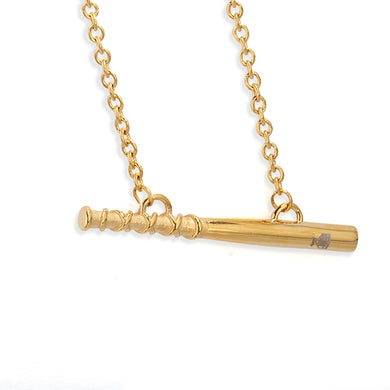 Golden Bat Bar Necklace