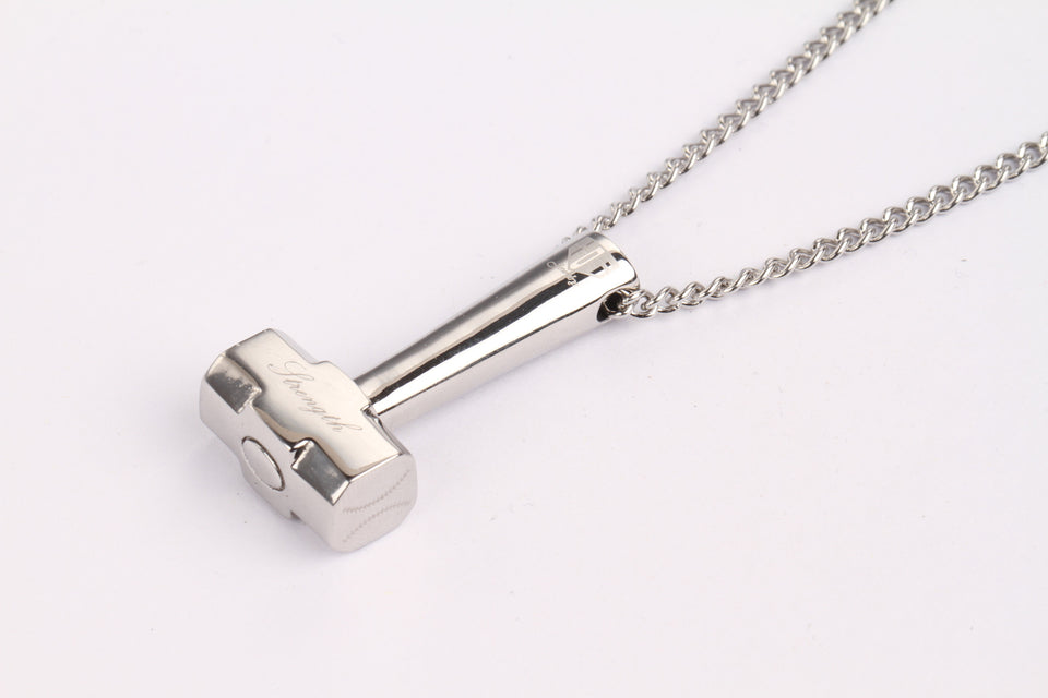 Stainless Hammer Pendant with Chain