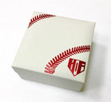 Tungsten 8mm Silver Ring With Baseball Stitching