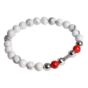 Baseball White Turquoise Bead Bracelet (FREE SHIPPING)