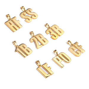 Golden Ball Player Position Pendant and Chain