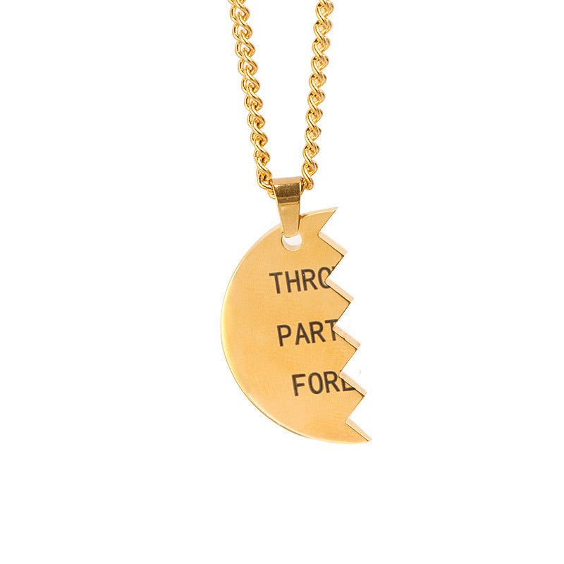 Golden Throwing Partners Forever Baseball Pendants