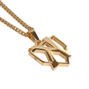 Golden Strikeout Pendant with Necklace
