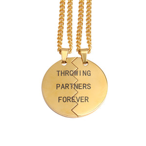 Golden Throwing Partners Forever Baseball Pendants (FREE SHIPPING)