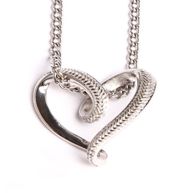 Stainless Baseball Stitched Infinity Heart Pendant and Chain (FREE SHIPPING)