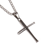 Stainless Mini Bat Cross with Necklace