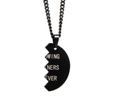 Black Throwing Partners Forever Baseball Pendants