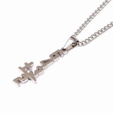 Stainless Double Play Formula Pendant and Chain
