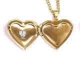 Golden Stainless Baseball Heart Locket and Chain