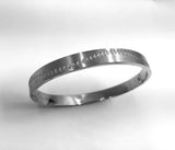Stainless Steel Baseball Stitched Bangle Bracelet