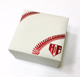 Tungsten 4mm Golden Ring With Baseball Stitching