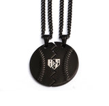 Black Throwing Partners Forever Baseball Pendants