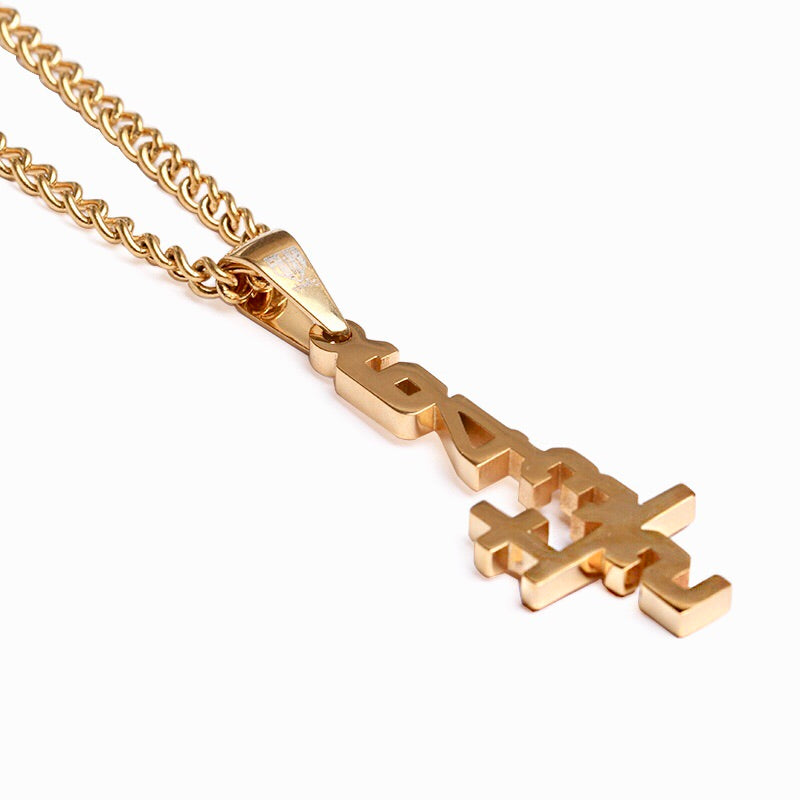 Golden Double Play Pendant and Chain