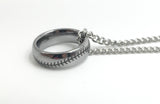 Tungsten 6mm Stainless Ring With Baseball Stitching