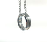 Tungsten 8mm Silver Ring With Baseball Stitching