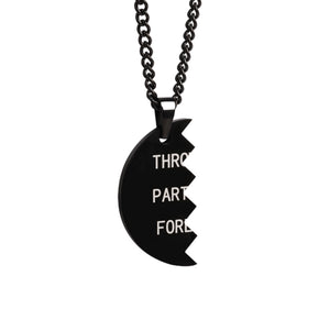 Black Throwing Partners Forever Baseball Pendants