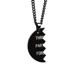 Black Throwing Partners Forever Baseball Pendants