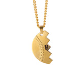 Golden Throwing Partners Forever Baseball Pendants