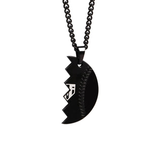 Black Throwing Partners Forever Baseball Pendants