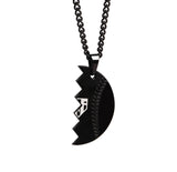 Black Throwing Partners Forever Baseball Pendants